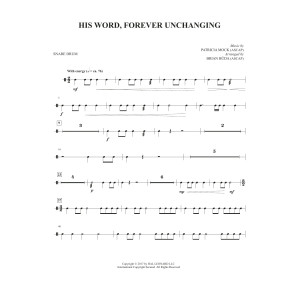 His Word, Forever Unchanging - Snare Drum